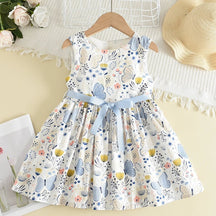 Estilinho Baby Loja de roupas infantis para Criança e Bebê - Vestido Infantil Encanto da Natureza - Azul - 3 Anos - Vestido Infantil