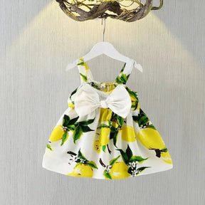 EstilinhoBaby Loja de roupas infantis para Criança e Bebê - Vestido Infantil Florzinha - Amarelo - 73cm (0 - 6 Meses) - Vestido Infantil