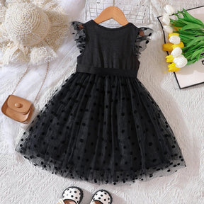 Estilinho Baby Loja de roupas infantis para Criança e Bebê - Vestido Infantil Florzinha Negra - Preto - 12 - 24 Meses - Vestido Infantil