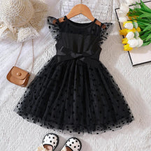 Estilinho Baby Loja de roupas infantis para Criança e Bebê - Vestido Infantil Florzinha Negra - Preto - 12 - 24 Meses - Vestido Infantil