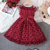 Estilinho Baby Loja de roupas infantis para Criança e Bebê - Vestido Infantil Florzinha Negra - Vermelho - 12 - 24 Meses - Vestido Infantil