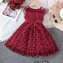 Estilinho Baby Loja de roupas infantis para Criança e Bebê - Vestido Infantil Florzinha Negra - Vermelho - 12 - 24 Meses - Vestido Infantil