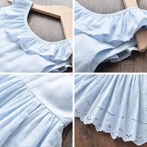 Estilinho Baby Loja de roupas infantis para Criança e Bebê - Vestido Infantil Inverninho - Azul - 2 Anos - Vestido Infantil