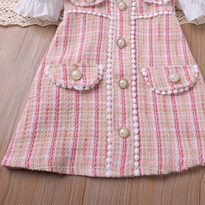 Estilinho Baby Loja de roupas infantis para Criança e Bebê - Vestido Infantil Jardim de Sonhos - Rosa - 2 Anos - Vestido Infantil