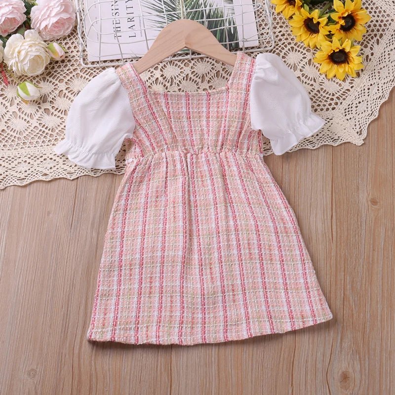 Estilinho Baby Loja de roupas infantis para Criança e Bebê - Vestido Infantil Jardim de Sonhos - Rosa - 2 Anos - Vestido Infantil