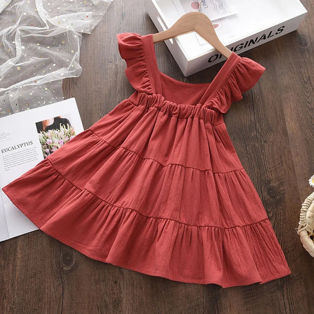 Estilinho Baby Loja de roupas infantis para Criança e Bebê - Vestido Infantil Magia do Sol - Vermelho - 2 Anos - Vestido Infantil