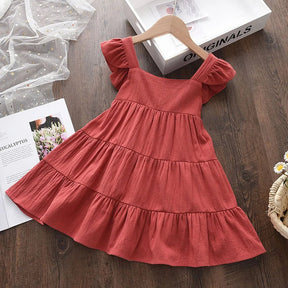 Estilinho Baby Loja de roupas infantis para Criança e Bebê - Vestido Infantil Magia do Sol - Vermelho - 6 Anos - Vestido Infantil