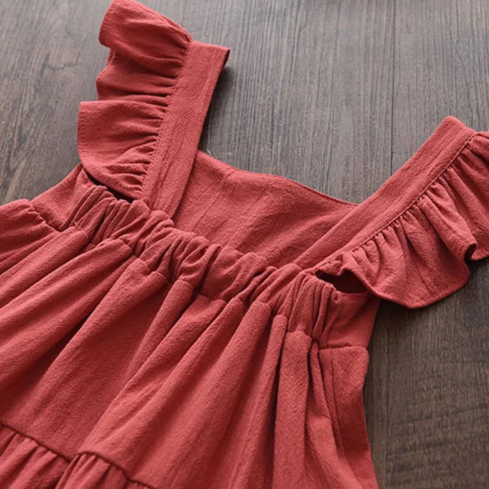 Estilinho Baby Loja de roupas infantis para Criança e Bebê - Vestido Infantil Magia do Sol - Vermelho - 6 Anos - Vestido Infantil