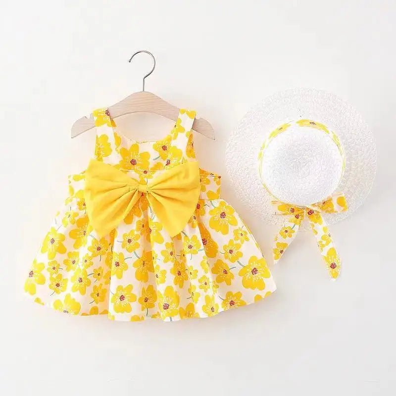 Estilinho Baby Loja de roupas infantis para Criança e Bebê - Vestido Infantil Mar de Sereias - Amarelo - 3 - 6 Meses - Vestido Infantil