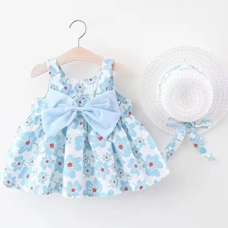 Estilinho Baby Loja de roupas infantis para Criança e Bebê - Vestido Infantil Mar de Sereias - Azul - 3 - 6 Meses - Vestido Infantil