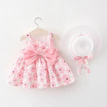 Estilinho Baby Loja de roupas infantis para Criança e Bebê - Vestido Infantil Mar de Sereias - Rosa - 3 - 6 Meses - Vestido Infantil