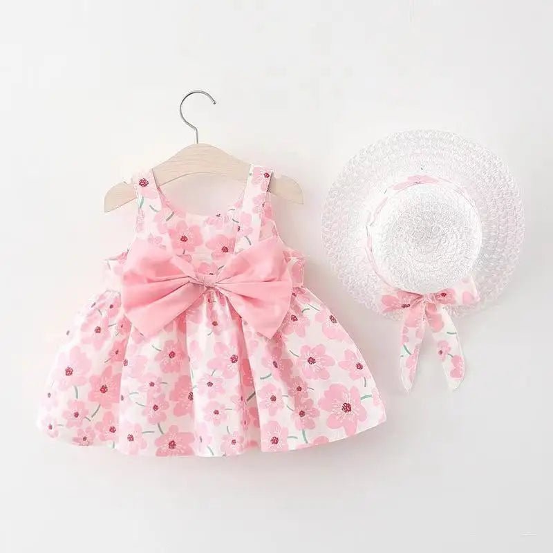 Estilinho Baby Loja de roupas infantis para Criança e Bebê - Vestido Infantil Mar de Sereias - Rosa - 3 - 6 Meses - Vestido Infantil