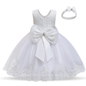 EstilinhoBaby Loja de roupas infantis para Criança e Bebê - Vestido Infantil Princesa Cute - Branco - 9 Meses - Vestido Infantil