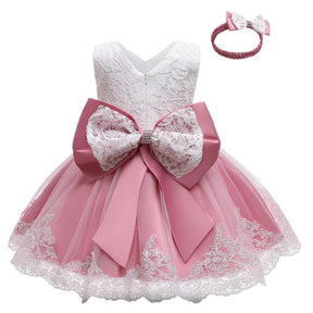 EstilinhoBaby Loja de roupas infantis para Criança e Bebê - Vestido Infantil Princesa Cute - Rosa - 9 Meses - Vestido Infantil