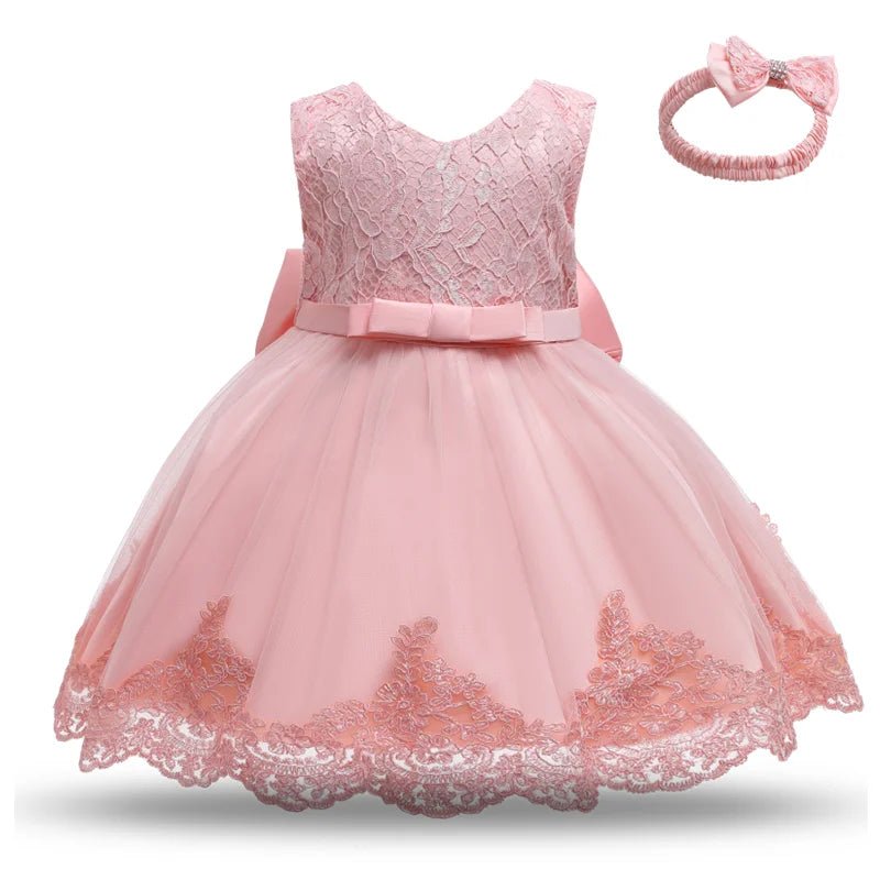 EstilinhoBaby Loja de roupas infantis para Criança e Bebê - Vestido Infantil Princesa Cute - Rosa - 9 Meses - Vestido Infantil