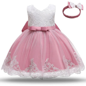 EstilinhoBaby Loja de roupas infantis para Criança e Bebê - Vestido Infantil Princesa Cute - Rosa - 9 Meses - Vestido Infantil