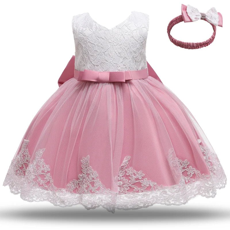 EstilinhoBaby Loja de roupas infantis para Criança e Bebê - Vestido Infantil Princesa Cute - Rosa - 9 Meses - Vestido Infantil