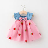 Estilinho Baby Loja de roupas infantis para Criança e Bebê - Vestido Infantil Princesinha - Rosa - 9 - 12 Meses - Vestido Infantil