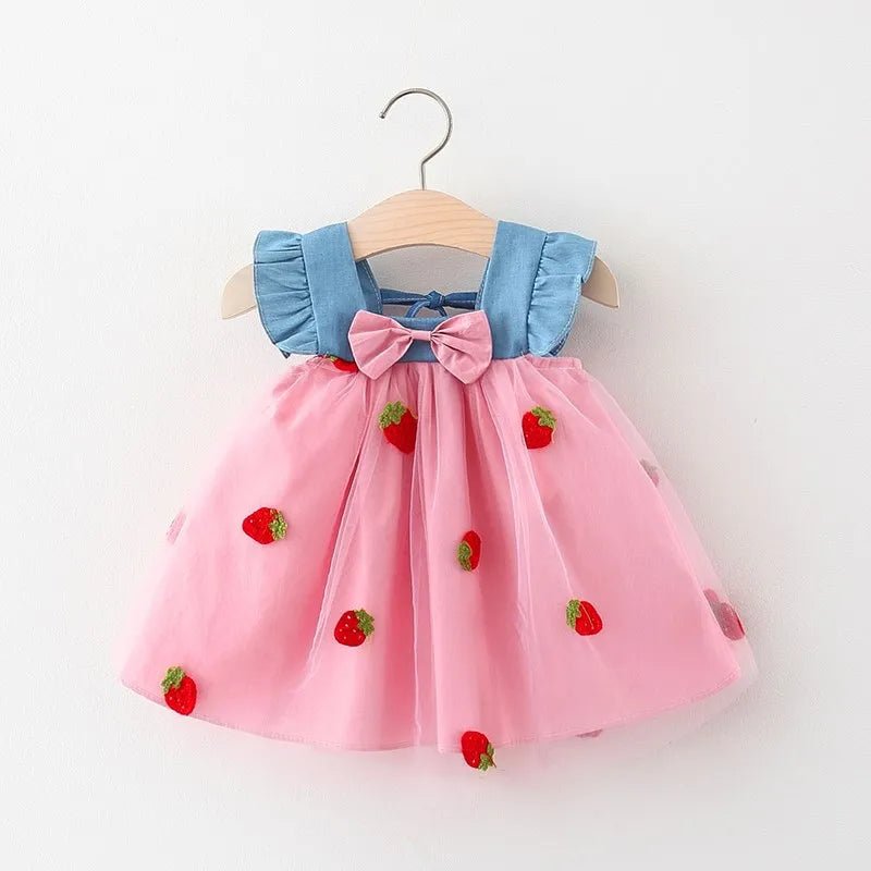 Estilinho Baby Loja de roupas infantis para Criança e Bebê - Vestido Infantil Princesinha - Rosa - 9 - 12 Meses - Vestido Infantil