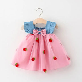 Estilinho Baby Loja de roupas infantis para Criança e Bebê - Vestido Infantil Princesinha - Rosa - 9 - 12 Meses - Vestido Infantil