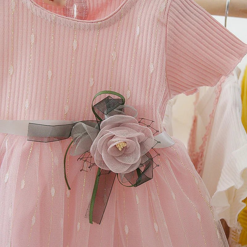 Estilinho Baby Loja de roupas infantis para Criança e Bebê - Vestido Infantil Unicórnio Mágico - Rosa - 6 - 9 Meses - Vestido Infantil