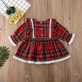 Estilinho Baby Loja de roupas infantis para Criança e Bebê - Vestido Xadrez Infantil Pequena Exploradora - 12 - 24 Meses - Vestido Infantil