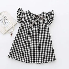 Estilinho Baby Loja de roupas infantis para Criança e Bebê - Vestido Xadrez Infantil Toque de Natureza - Bege - 3 Anos - Vestido Infantil